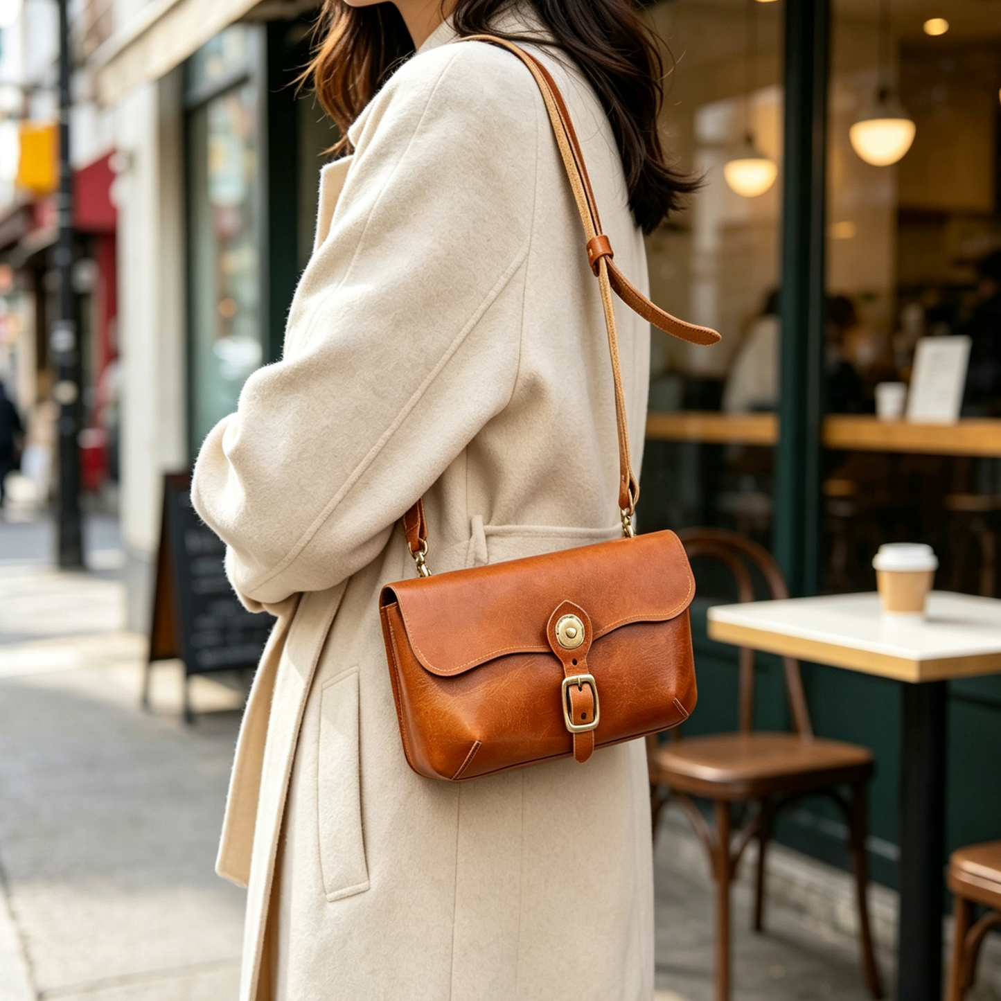Turtle shell button bag