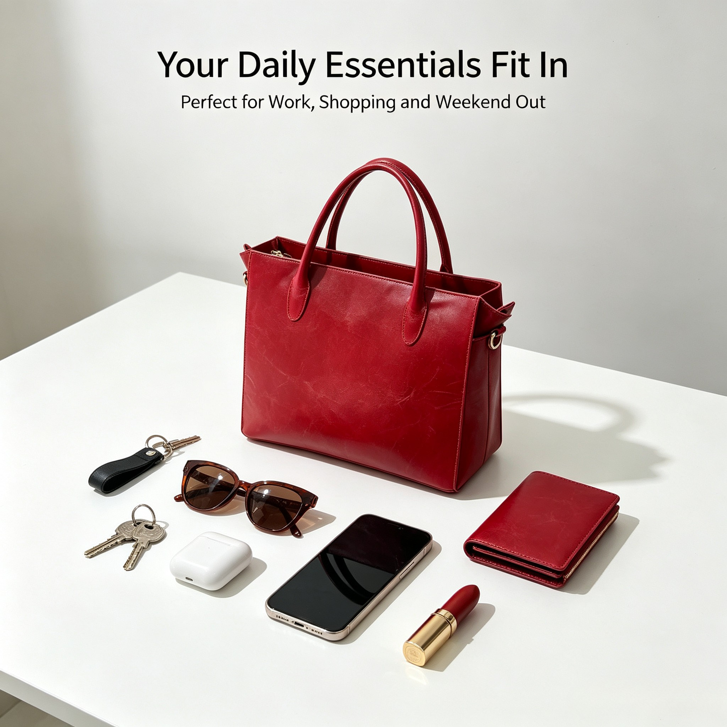 Small Square Top Handle Tote Purse