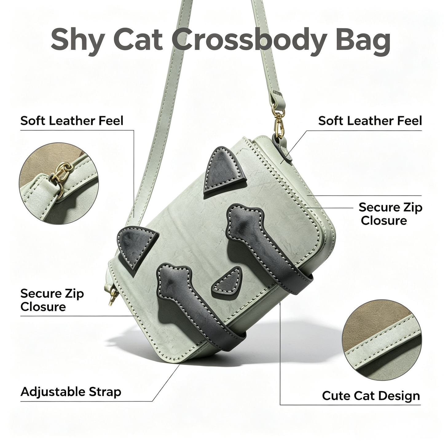 Shy Cat Crossbody Bag