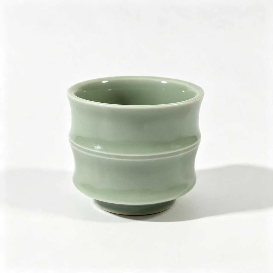 Celadon Bamboo Joint Teacup
