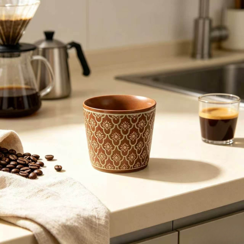 Bao Xiang Floral Ceramic cup