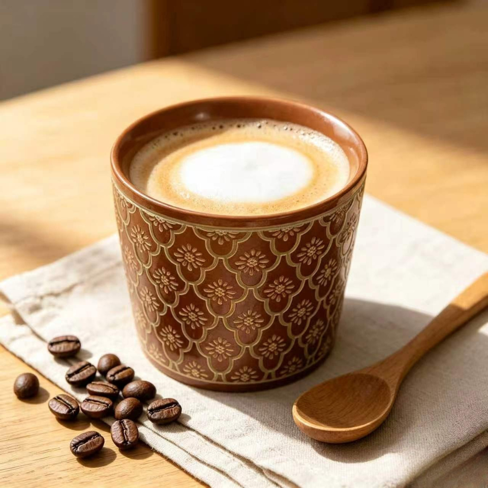 Bao Xiang Floral Ceramic cup