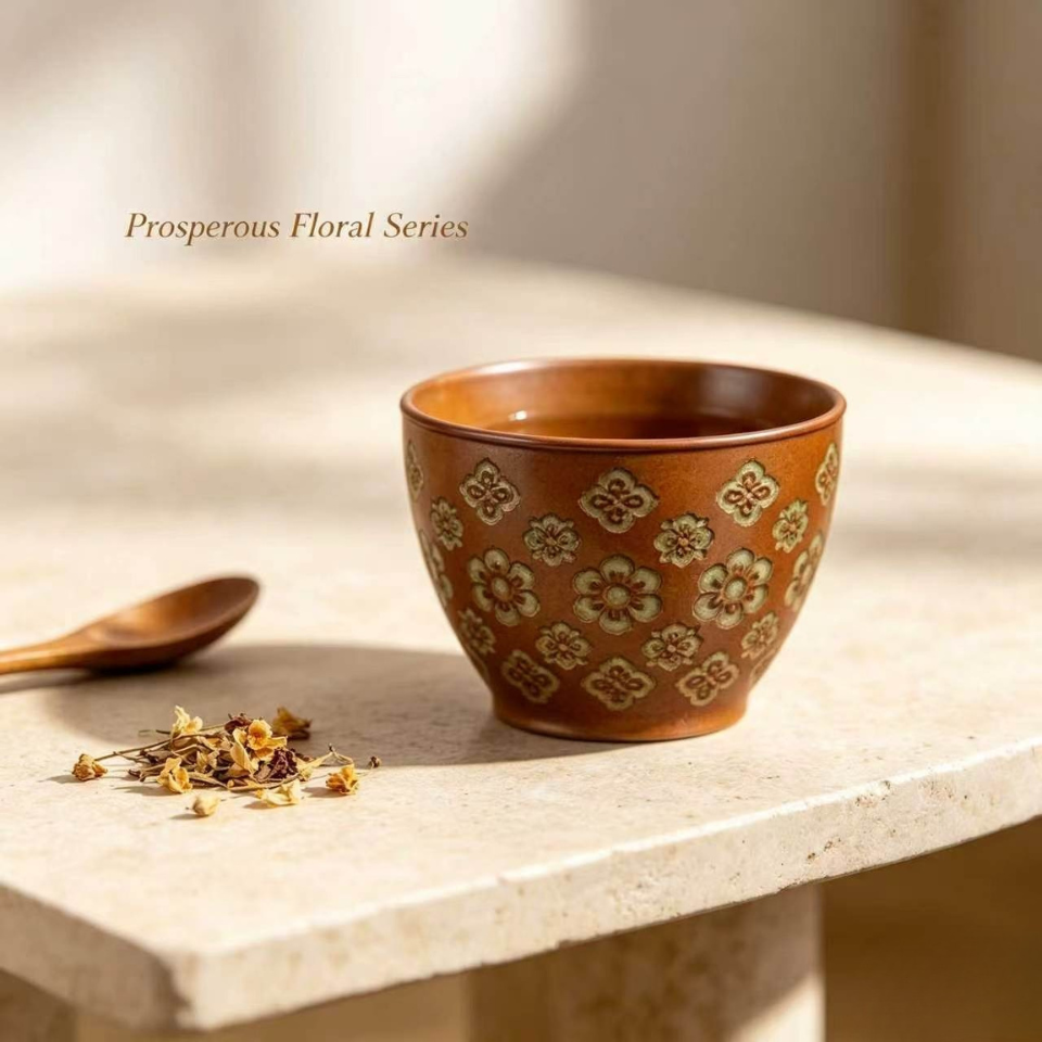 Prosperous Floral Series Master Tea Cups