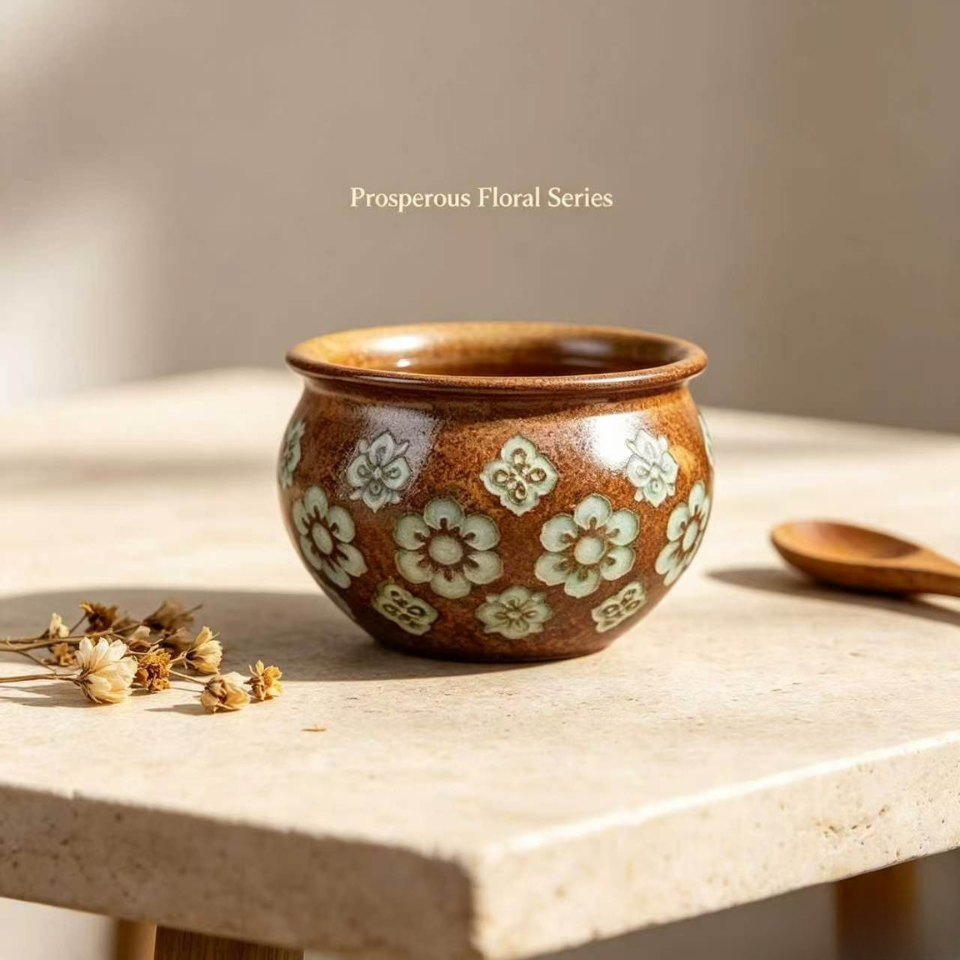 Prosperous Floral Series Master Tea Cups