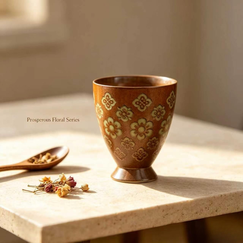 Prosperous Floral Series Master Tea Cups