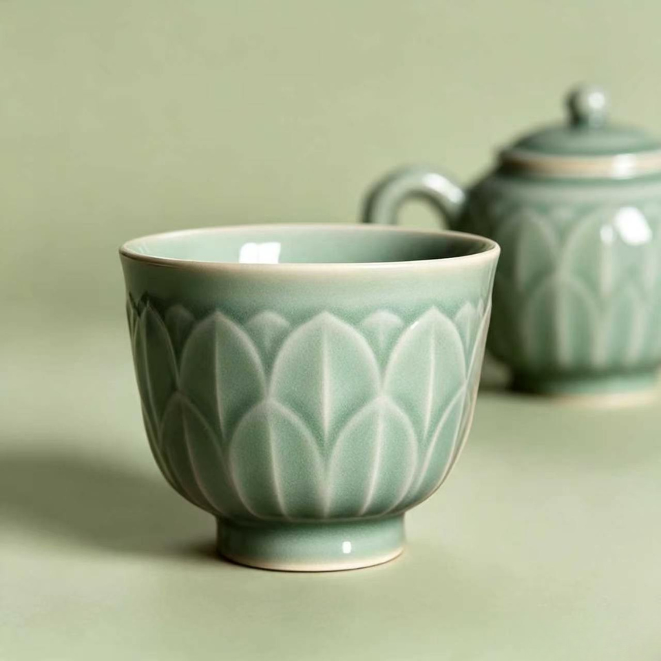 Lucky Lotus Year Tea Set (1 Teapot & 2 Cups)
