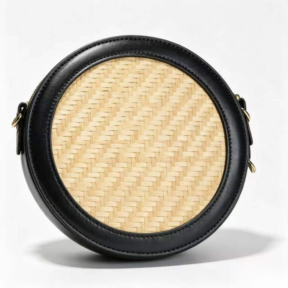 Bamboo Round Cake Shaped Mini Purse