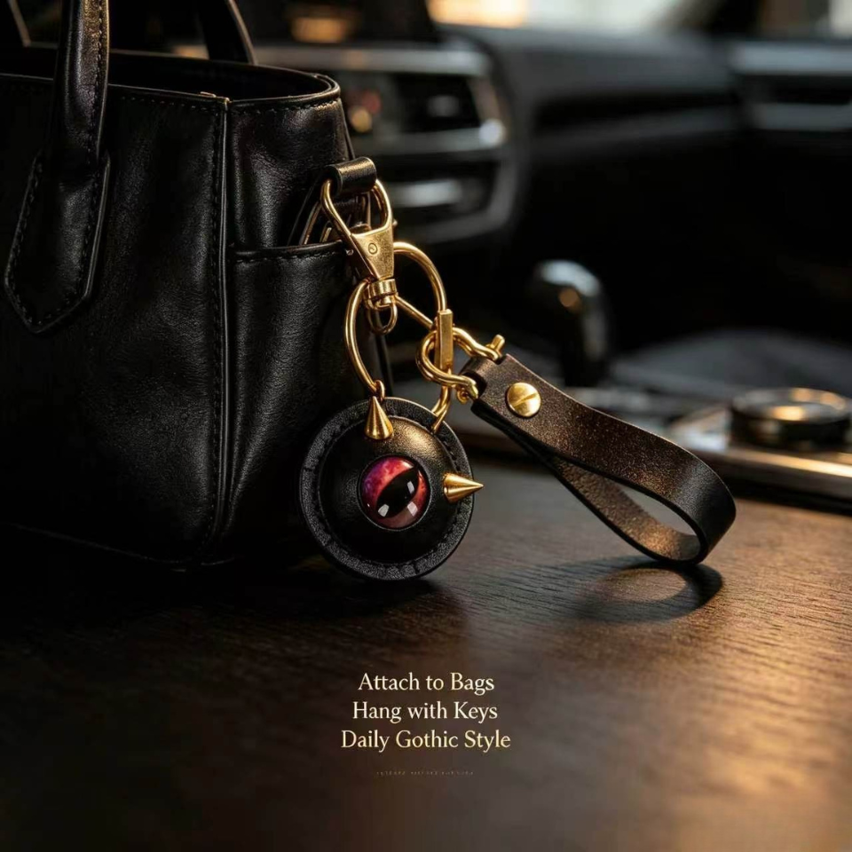 Gothic Rivet Evil Eye Bag Charm