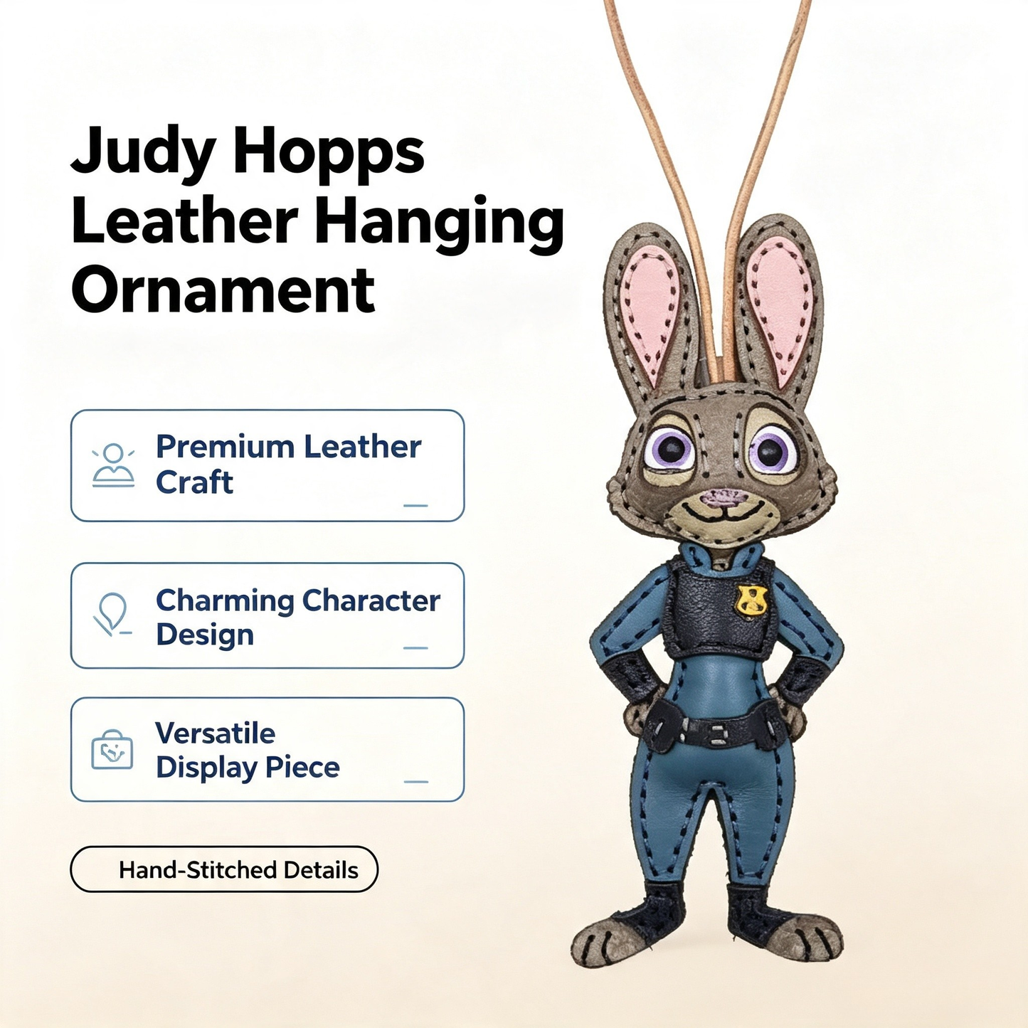 Zootopia Judy Hopps Leather Hanging Ornament