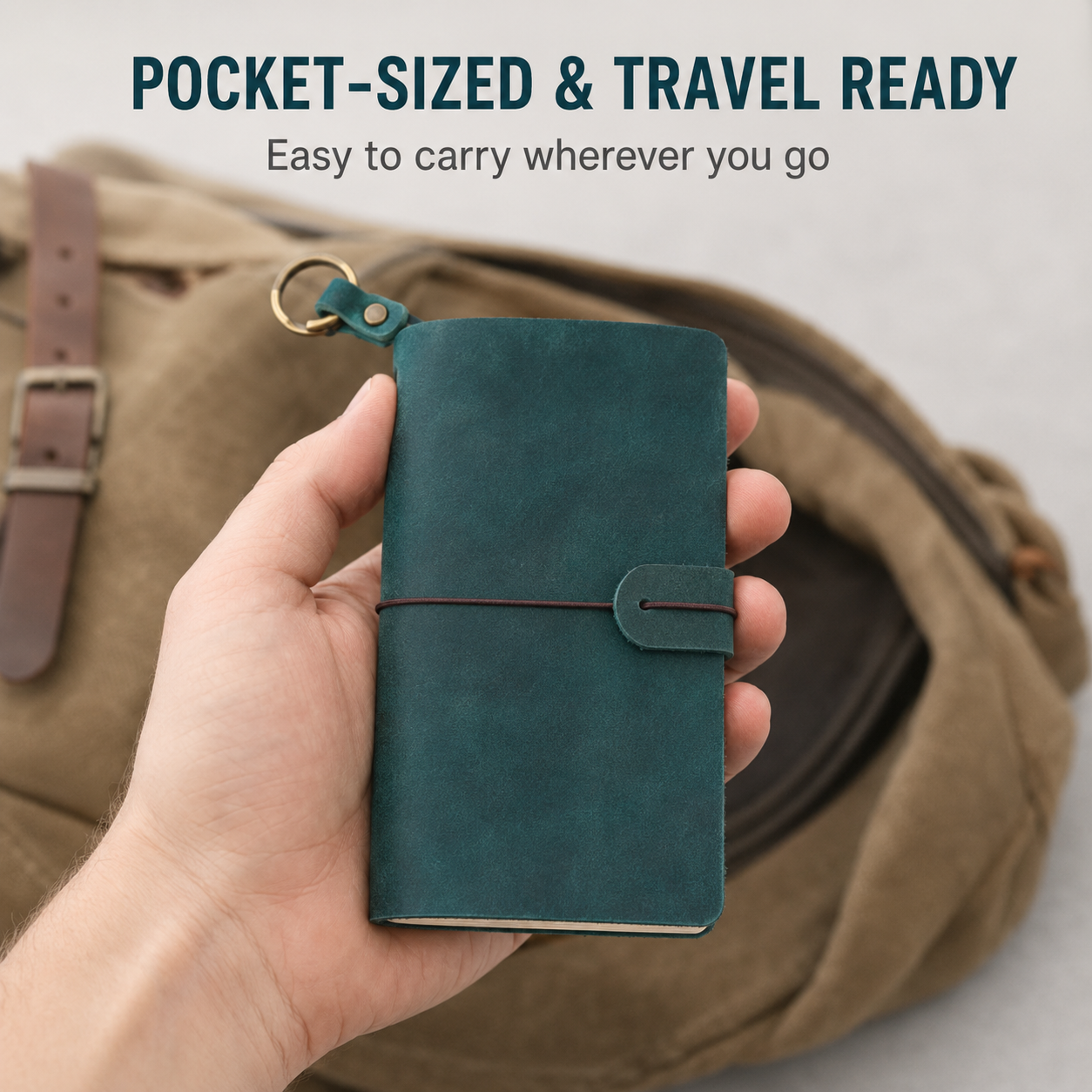Handcrafted Leather Pocket Travel Journal