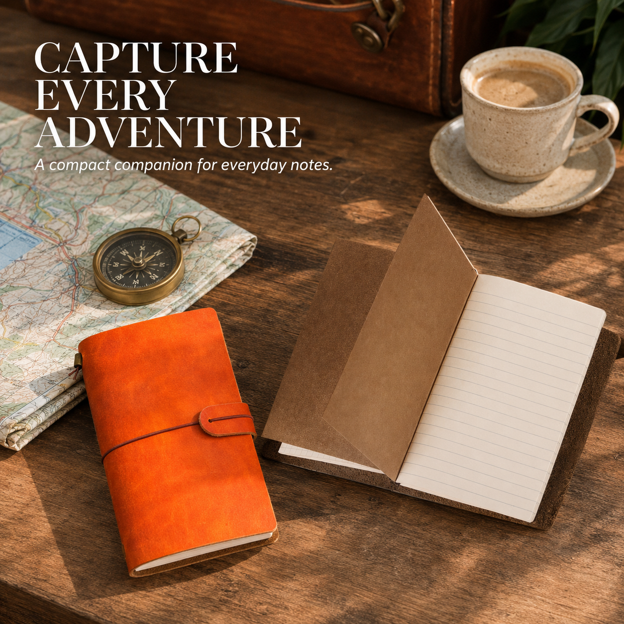 Handcrafted Leather Pocket Travel Journal