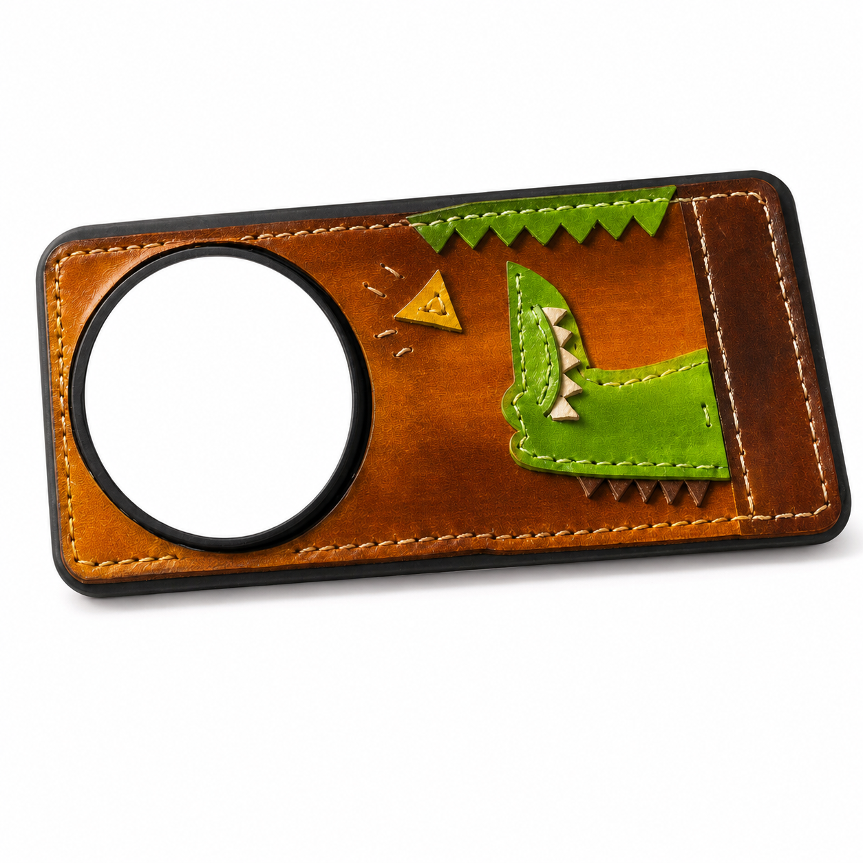 Handmade Leather Dinosaur Phone Case