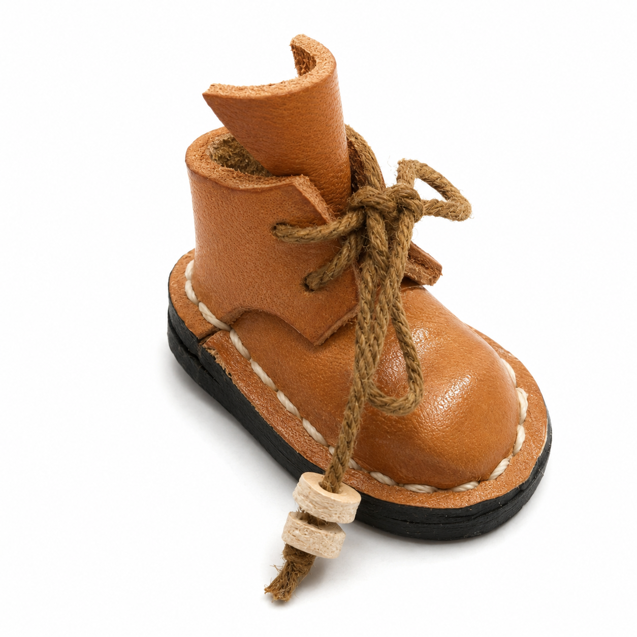 Handmade Mini Leather Boot Bag Charm
