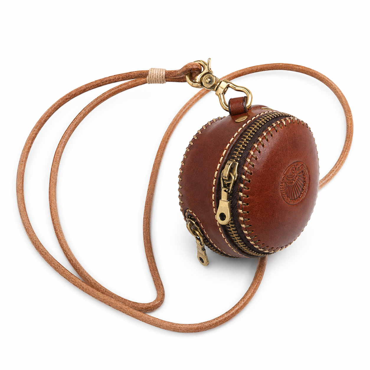 Handcrafted Cowhide  Earphone Storage Pouch
