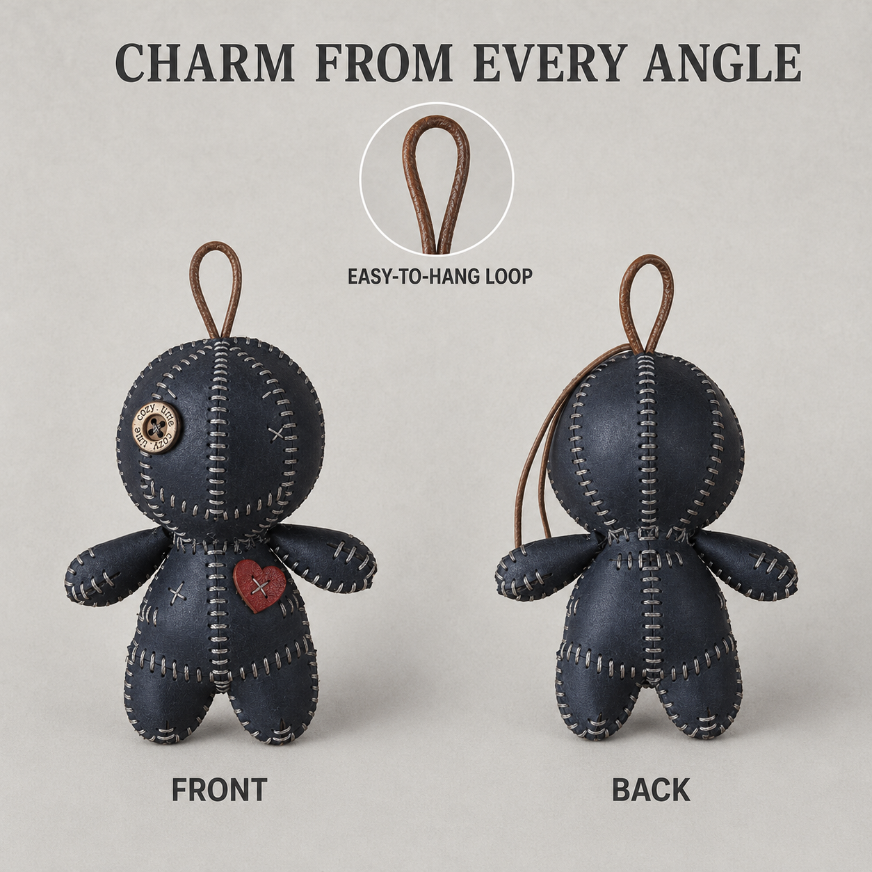 Retro Gothic Cowhide Voodoo Doll Decor Ornament