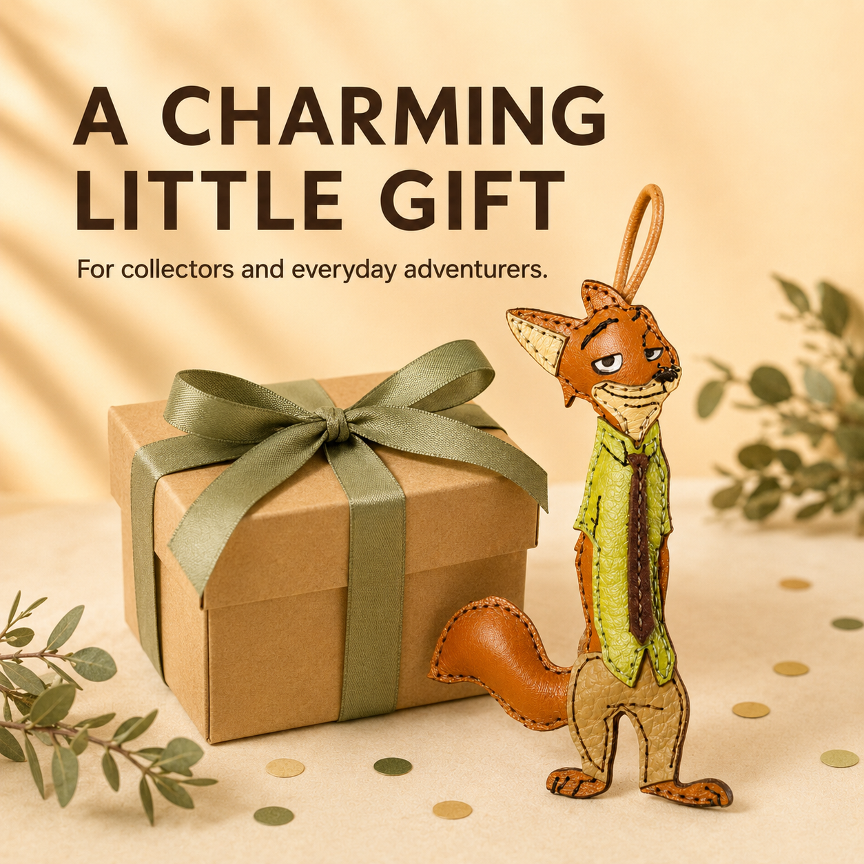 Zootopia Nick Wilde Leather Keyring Charm