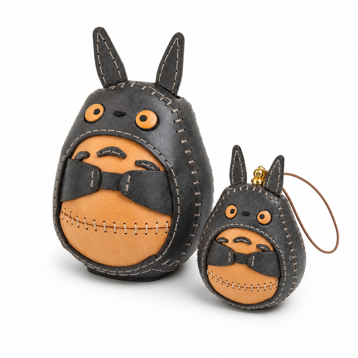 Handmade Leather Totoro Ornament ＆ Bag Charm