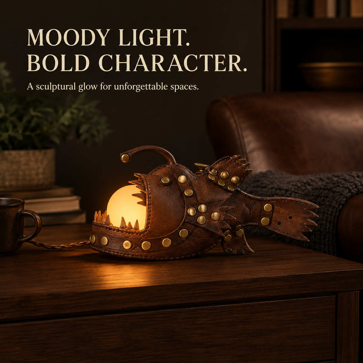 Anglerfish Leather Ambient Lamp