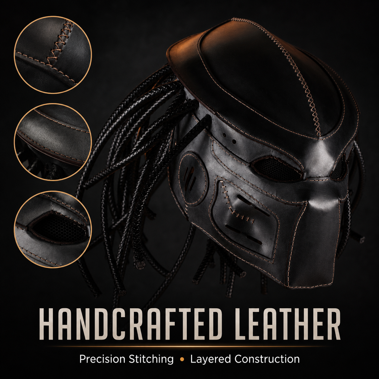 Predator Leather Helmet Mask