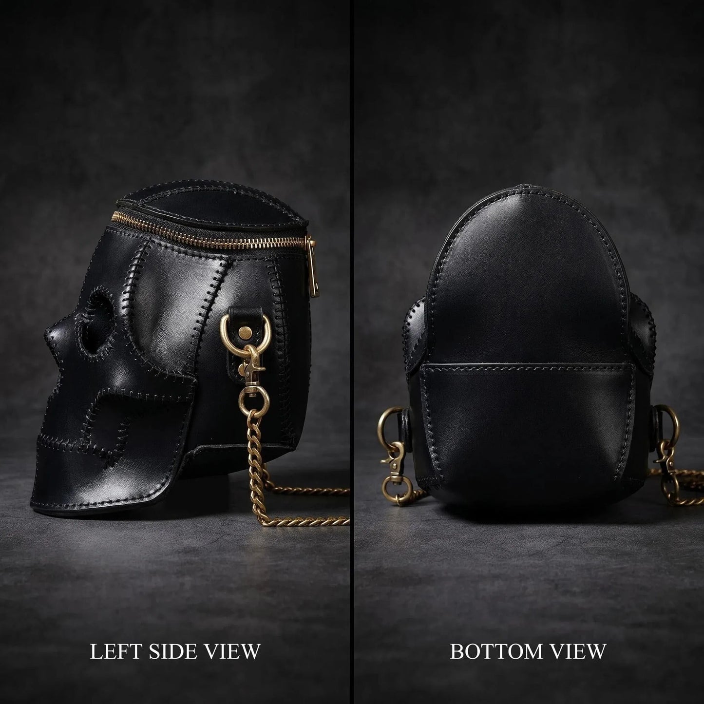Bartero Handmade Vegetable Tanned Skull Crossbody Bag
