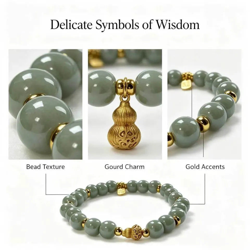 Blessed Wisdom Gourd Beaded Bracelet