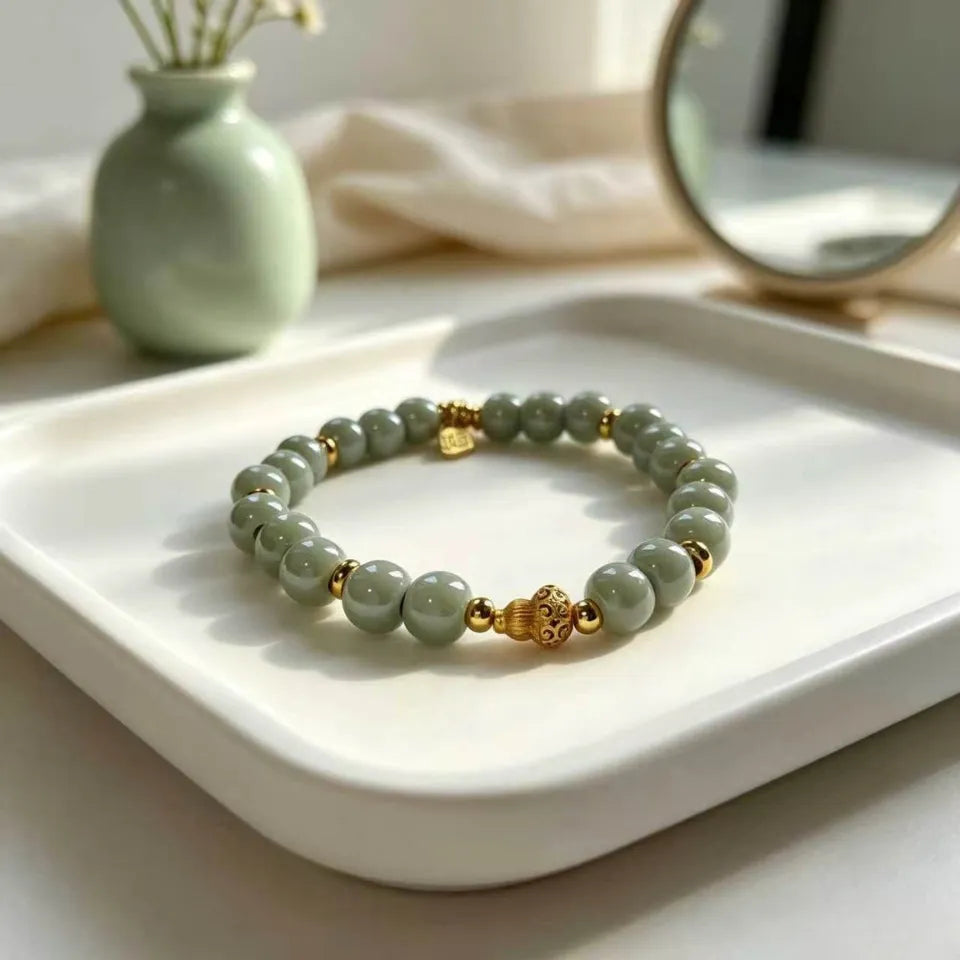 Blessed Wisdom Gourd Beaded Bracelet