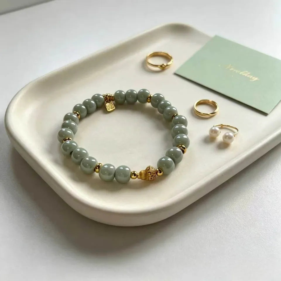 Blessed Wisdom Gourd Beaded Bracelet