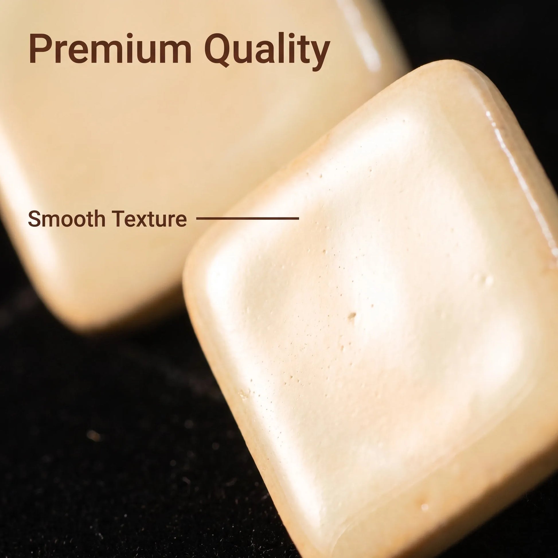 Cream Square Ceramic Studs