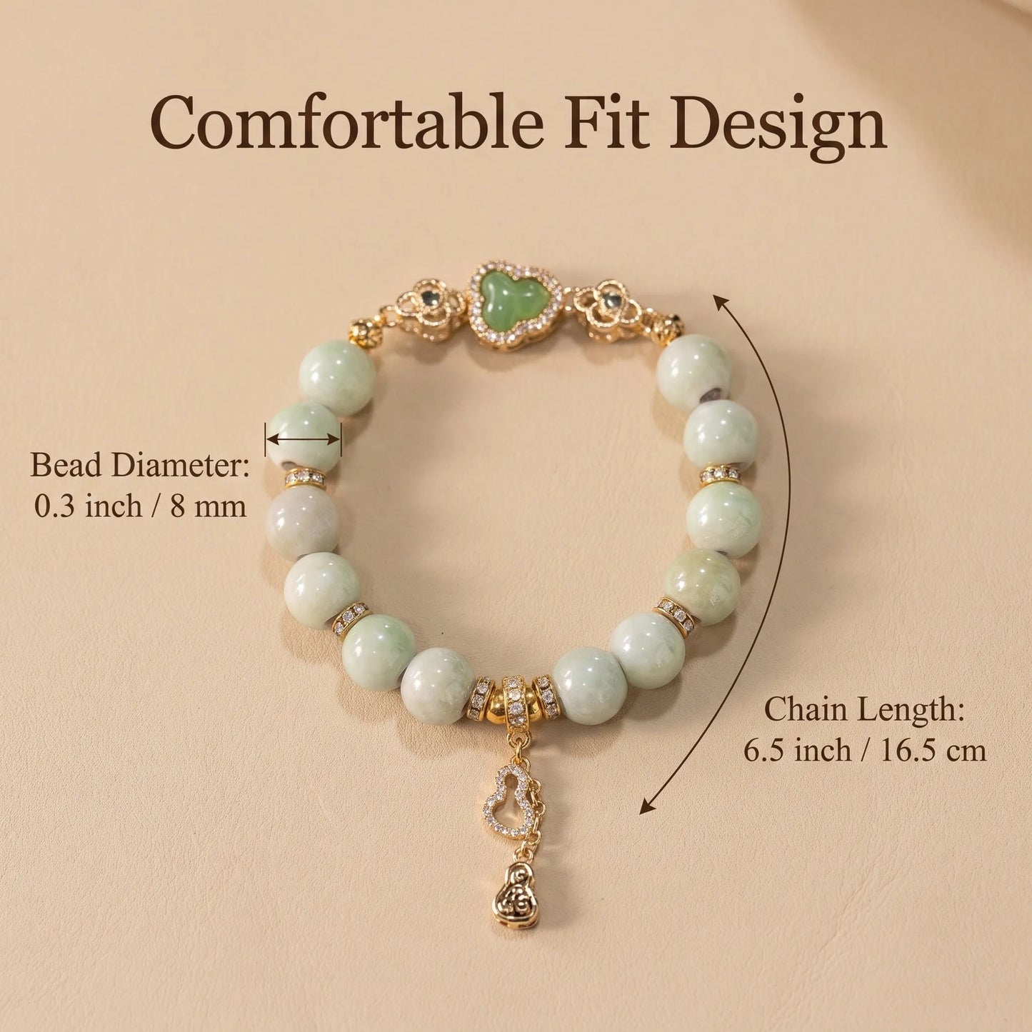 Golden Fu Lu Jade Bracelet