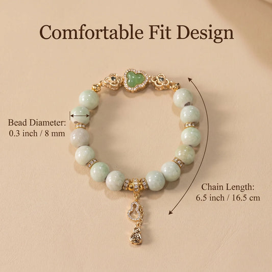 Golden Fu Lu Jade Bracelet