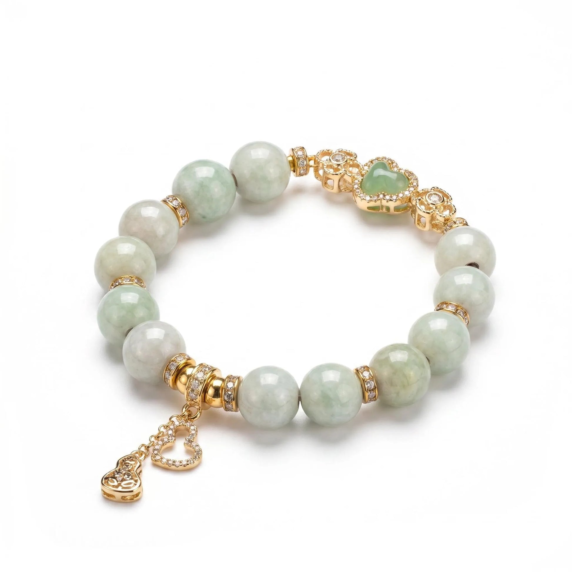 Golden Fu Lu Jade Bracelet