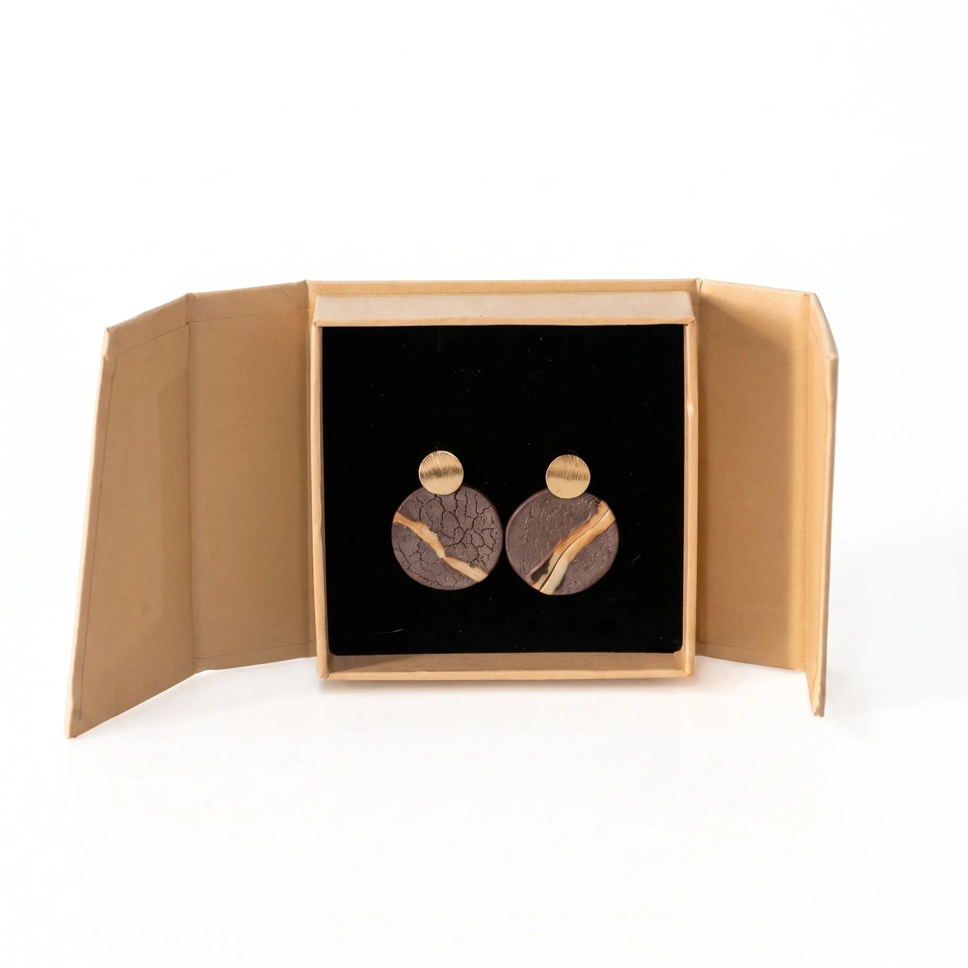 Kintsugi Stone ear stud