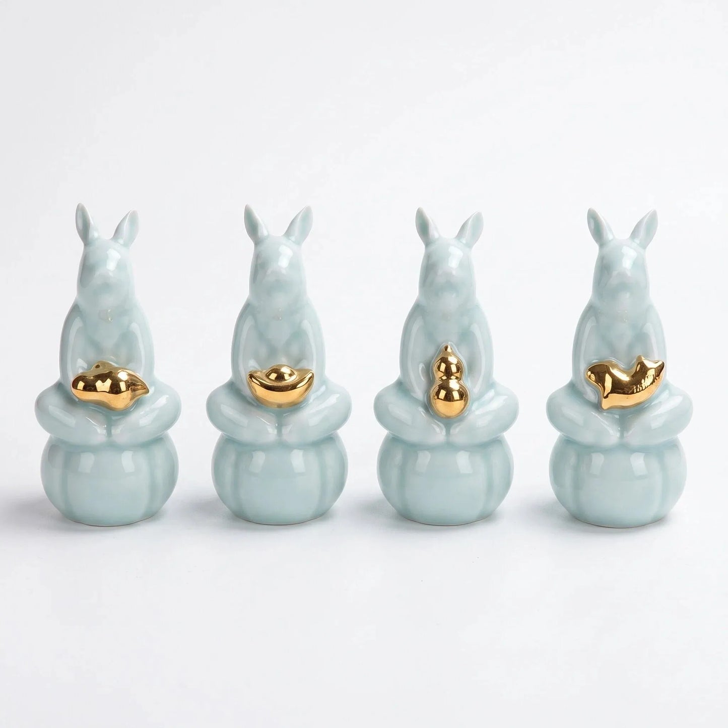 Lucky Rabbit Celadon Tea Pet