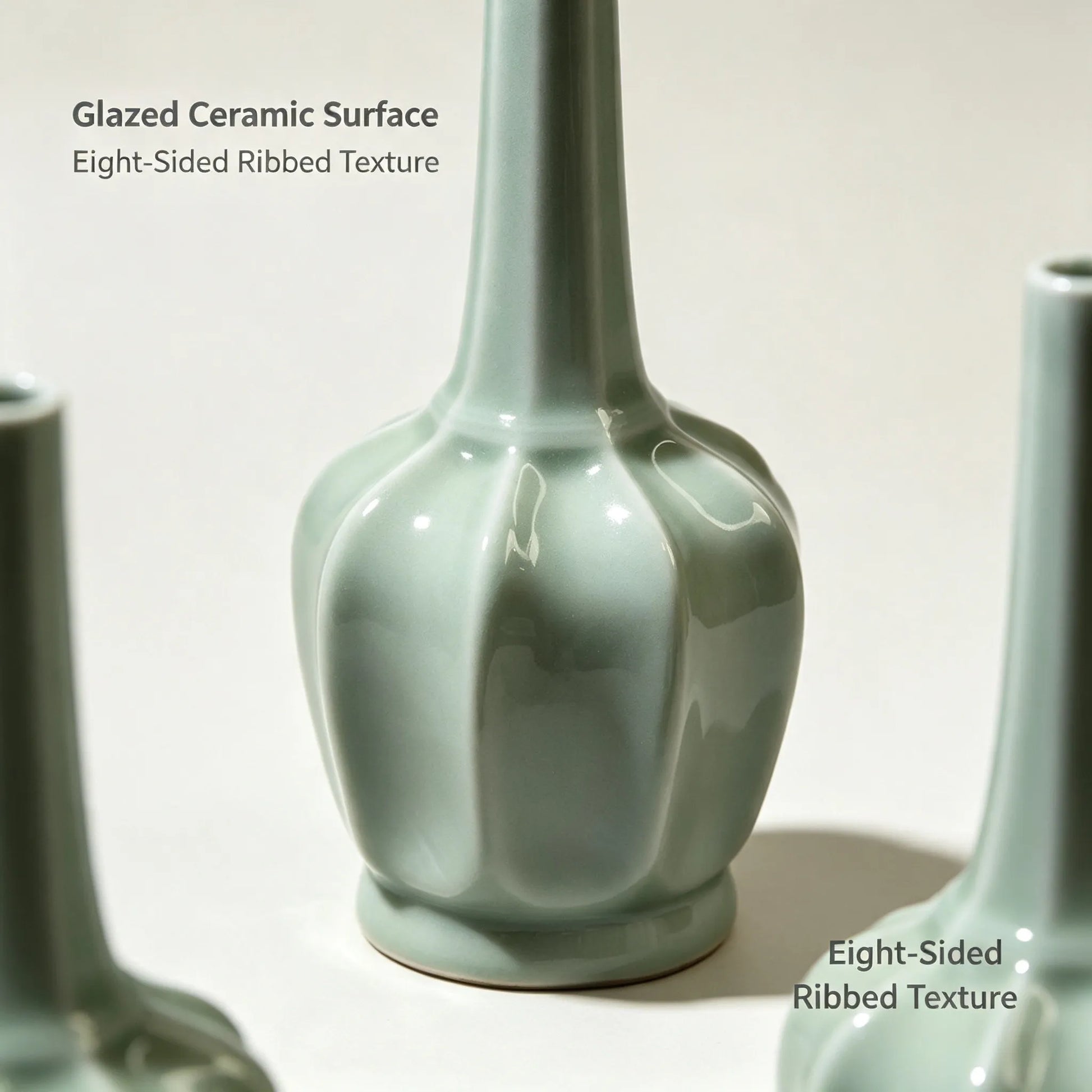 Octagonal vase flower vase