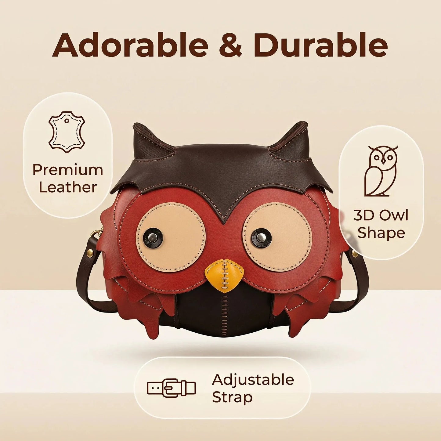 Owl-shaped Crossbody Bag