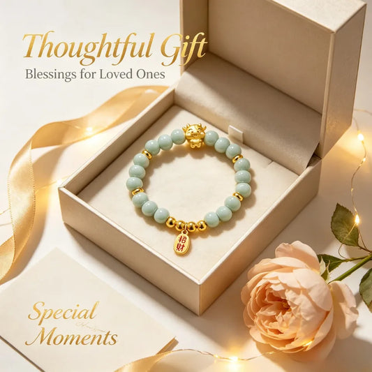 Zodiac Ox Bead String Beaded Bracelet