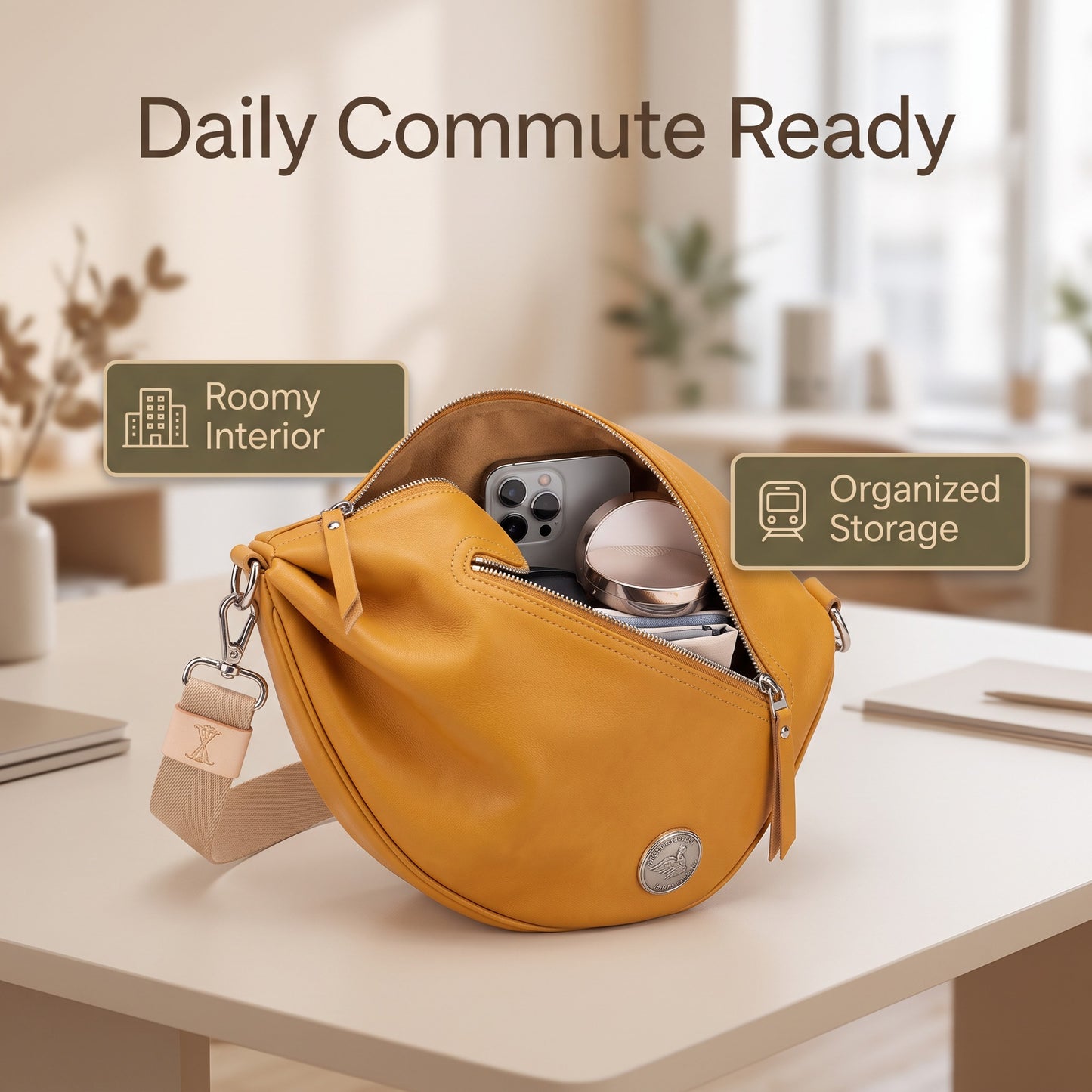 Large Fortune Hobo Crossbody Bag