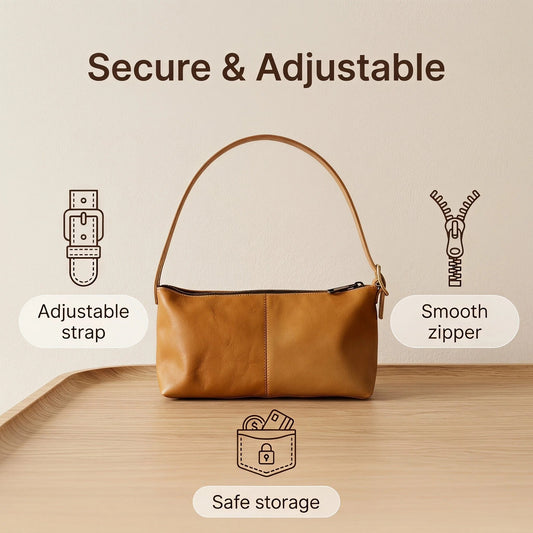 Soft Leather Underarm Shoulder Bag