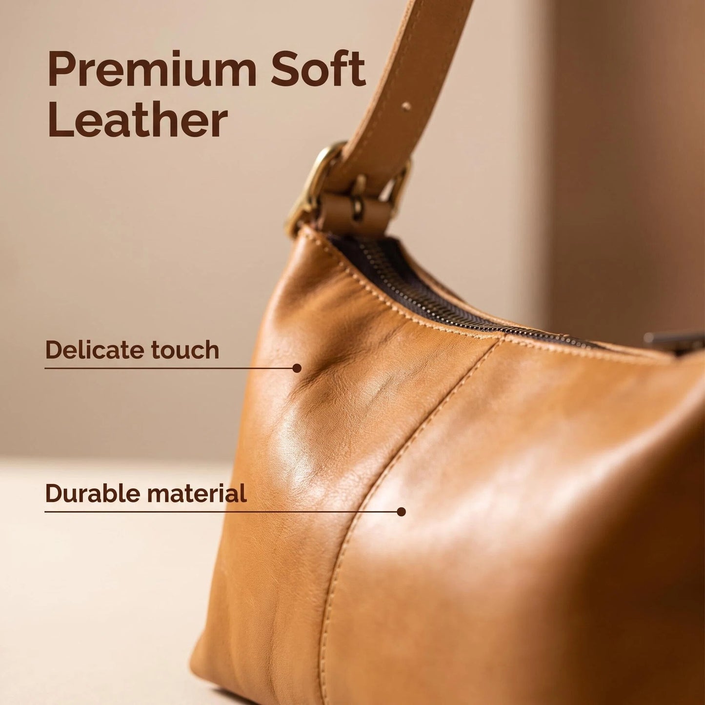 Soft Leather Underarm Shoulder Bag
