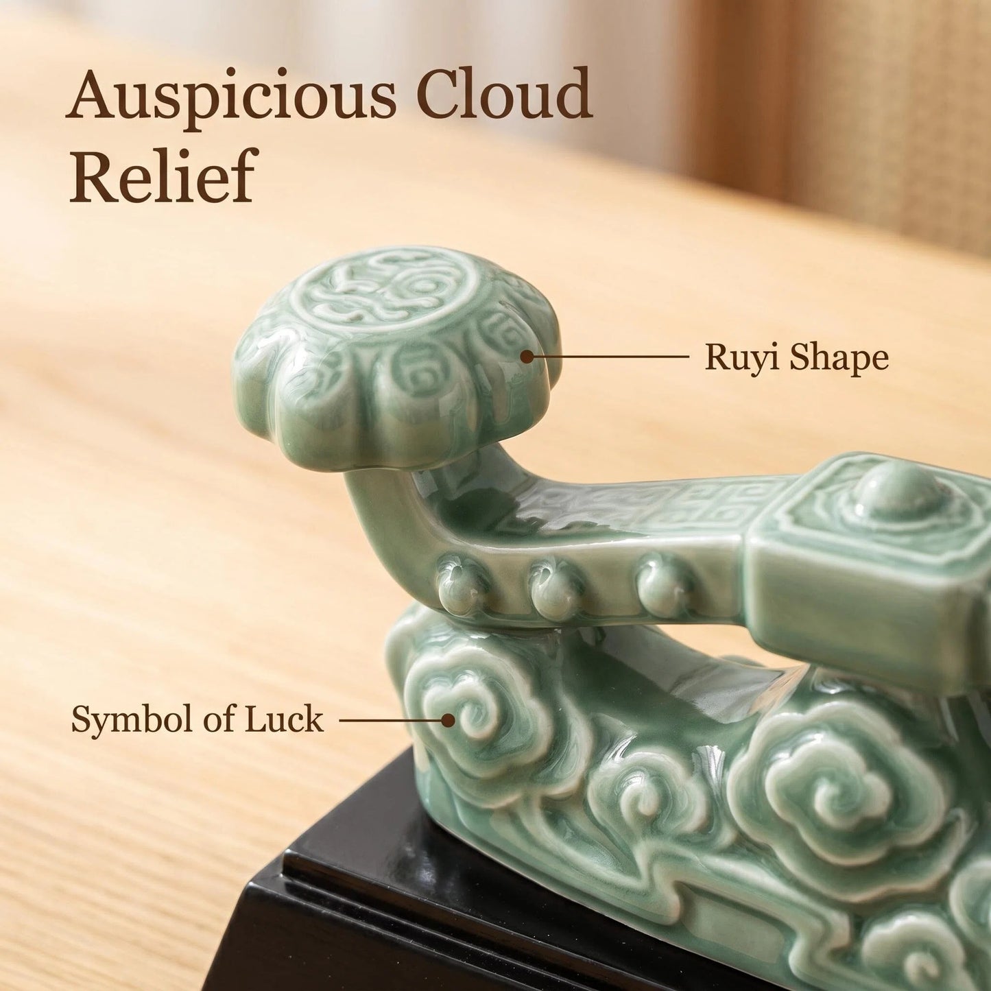 Auspicious Ruyi Celadon Ornament