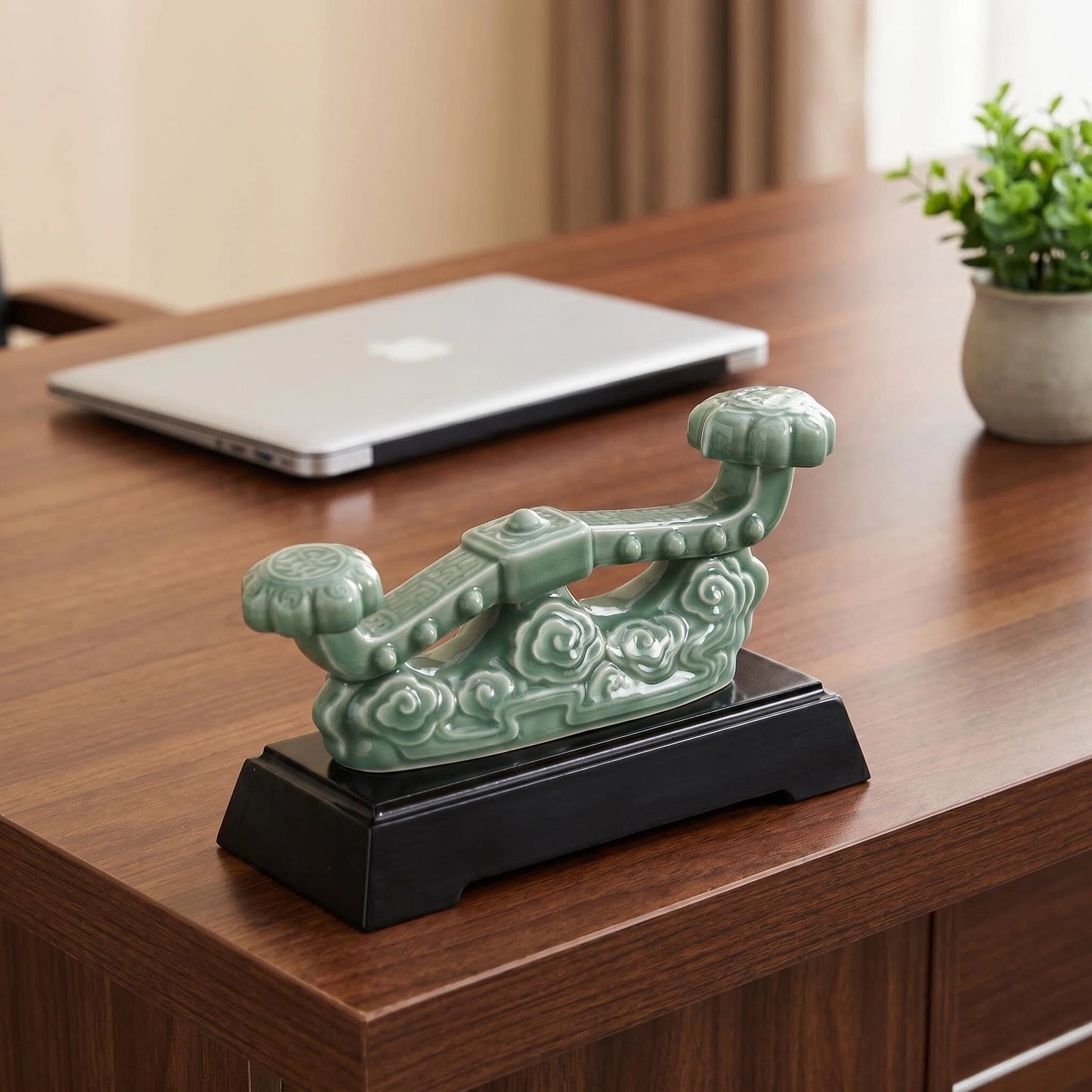 Auspicious Ruyi Celadon Ornament
