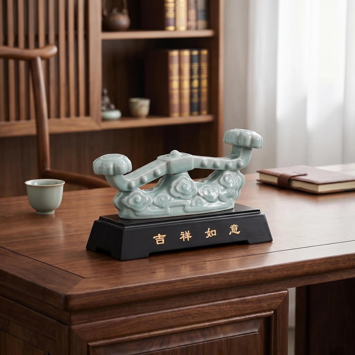 Auspicious Ruyi Celadon Ornament